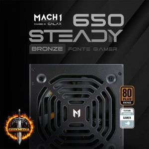 Fonte Mach1 Steady 650W 80 Plus Bronze PFC Ativo