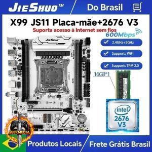Kit X99 Jieshuo JS11 White Argb  Xeon 2676 V3  16GB DDR3