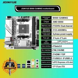 Placa mãe JINGYUE B550I ITX GAMING AM4