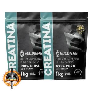 2x Creatina Monohidratada 1kg Soldiers Nutrition