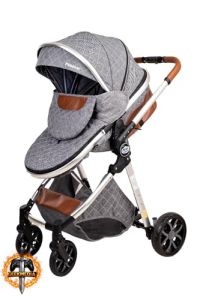 Carrinho de Bebê 3 em 1 Passear Baby Ares - Cinza