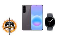 Samsung Galaxy A57 5G (128GB) Cinza  Galaxy Watch8 BT 44mm Grafite