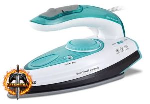 Ferro De Passar Philco Travel Ceramic Vapor Extra Bivolt Azul-turquesa