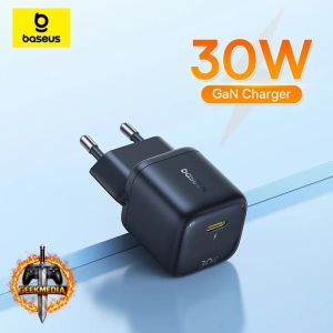 Carregador Baseus 30W GaN PD para iPhone e Tablets