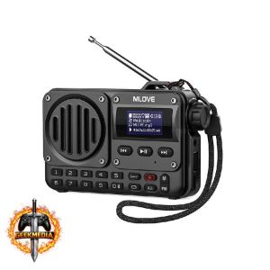 Caixinha de Som Bluetooth MLOVE BV800 com Rádio FM e Tela LCD