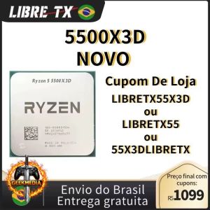 Processadores AMD Ryzen 5 e 7 (5600, 5700X, 5500X3D, 9700X)