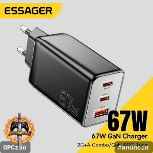 Carregador Essager 67W USB-C PPS PD 3.0 QC 4.0