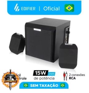 Caixa De Som 2.1 Edifier Pc X100b Bivolt 15w Rms - Preto
