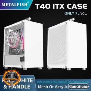 Gabinete Metalfish T40 Mini ITX 7L com Cabo Riser x16 3.0