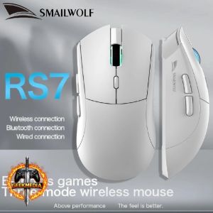 Mouse Gamer Sem Fio SMAILWOLF RS7 Sensor PAW3311
