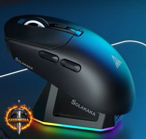 Mouse Gamer Solakaka Sm822 Tri-Mode 24000Dpi com Base de Carregamento