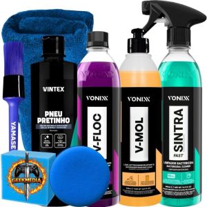 Kit Shampoo V-Floc V-Mol Limpador Sintra Fast Vonixx Pretinho Vintex