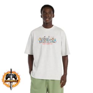 Camiseta Masculina New Balance Ghica Line Up Oversized Cinza Claro Mescla P