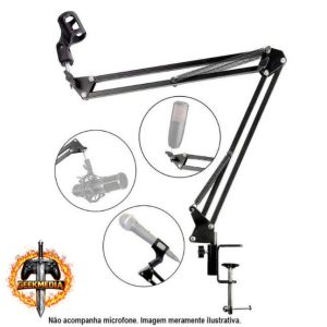 Braço Suporte Pedestal Articulado para Microfones