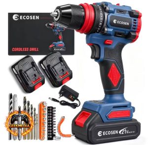 Furadeira/Parafusadeira Brushless 21V com Kit Completo e 2 Baterias