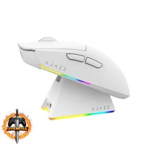 Mouse Gamer Sem Fio AJAZZ AJ139 V2 12.000 DPI RGB Branco