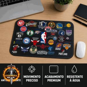 Mousepad NBA 35x24cm em Couro Sintético com Costura