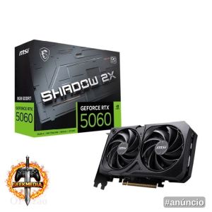 Placa de Vídeo NVIDIA GeForce MSI RTX 5060 8GB GDDR7 SHADOW 2X OC