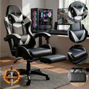 Cadeira Gamer Profissional Ergonômica Reclinável com Apoio para Pés