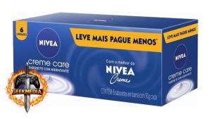 NIVEA Sabonete em Barra Creme Care - Kit com 6 unidades