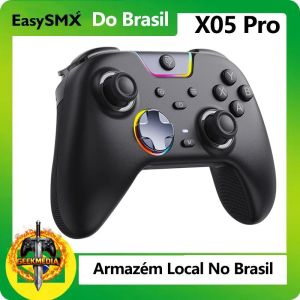 Controle Sem Fio EasySMX X05 Pro RGB Hall Effect Tri Mode 1000Hz