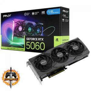 Placa de Vídeo PNY Nvidia GeForce RTX 5060 Epic-X RGB OC Triple Fan 8GB GDDR7