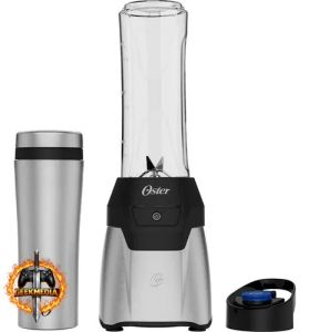Liquidificador Oster Blender Power Inox com 2 Jarras To Go Prateado