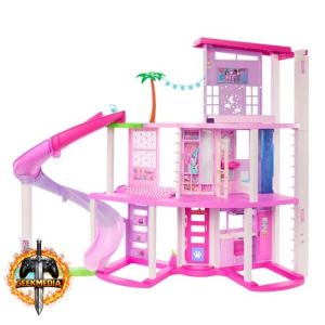 Barbie Conjunto de Brinquedo Casa Com Escorregador