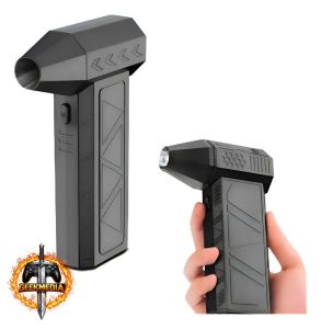 Mini Soprador Ar Turbo Portátil Sem Fio Com Luz Preto