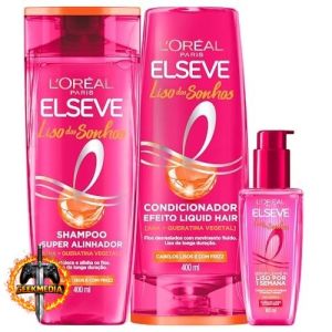 Kit L'Oréal Paris Elseve Liso dos Sonhos (Shampoo, Condicionador e Sérum)