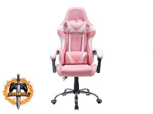 Cadeira Gamer Havit GC933 Ultimate Rosa e Branca